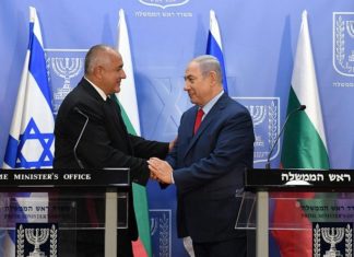 Netanyahu thanks Bulgarian PM Boyko Borisov for defending Israel in EU Israeli Prime Minister Benjamin Netanyahu and Bulgarian PM Boyko Borisov, June 13, 2018. Photo by Haim Zach (GPO).