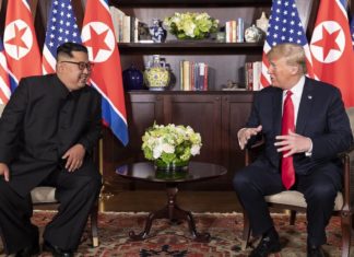 Trump, Kim and the ‘good citizen’ U.S. President Donald Trump and North Korean leader Kim Jong-Un at the Capella Hotel in Singapore on June 12, 2018. Photo courtesy of White House/Wikimedia Commons.