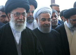 Iranian regime faces most serious threat in 40 years as economy worsens Supreme Leader of Iran Ayatollah Ali Khamenei (left) with President Hassan Rouhani. Credit: Wikimedia Commons.