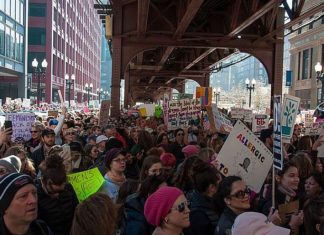 Women’s March in Chicago canceled amid accusations of anti-Semitism at federal level The 2017 Women's March Chicago. Credit: bradhoc/Wikimedia Commons.