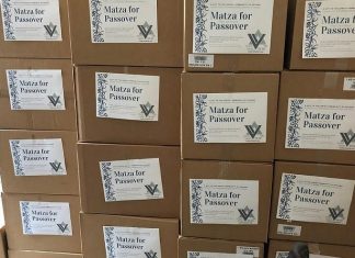 Jerusalem-based group ships two tons of matzah to Jewish community in Poland The boxes of matzah shipped by Shavei Israel to Poland's Jewish community for Passover 2019. Credit: Jewish Community of Poland.