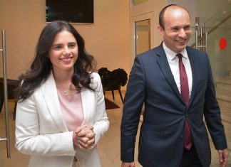 As elections loom, Bennett and Shaked get set to make a comeback Israeli Education Minister Naftali Bennett and Justice Minister Ayelet Shaked, seen after their announcement in a press conference in Tel Aviv on Dec. 29, 2018, of the formation of a new political party. Photo by Yossi Zeliger/Flash90.