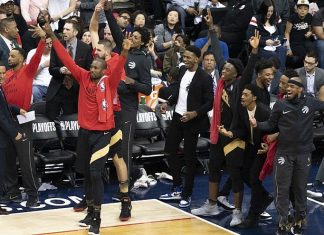 Toronto Raptors object to BDS claiming victory behind canceled Israel trip Toronto Raptors vs. the Washington Wizards on April, 27, 2018. Credit: Flickr.