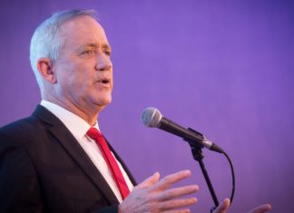 If Israeli prime minister, Gantz promises to ‘embrace all streams of Judaism’ Blue and White party leader Benny Gantz speaks at the annual Jewish Agency Board of Governors' meeting in Jerusalem, on Oct. 28, 2019. Photo by Miriam Alster/Flash90.