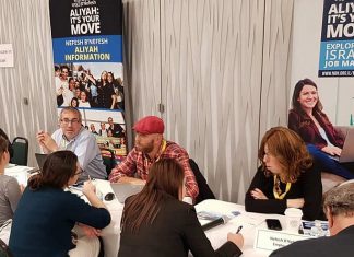 Nefesh B’Nefesh to host ‘aliyah’ events in US, Canada through end of 2019 An informational fair in the San Fernando Valley, Calif., organized by Nefesh B’Nefesh, Israel’s Ministry of Aliyah and Integration, the Jewish Agency for Israel, Keren Kayemeth LeIsrael (KKL) and the Jewish National Fund-USA. March 2019. Credit: Courtesy.