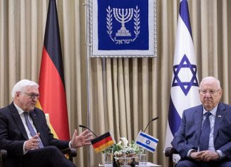 Israeli, German, EU Council presidents issue statement commemorating Holocaust German President Frank-Walter Steinmeier meets with Israeli President Reuven Rivlin at the President's Residence in Jerusalem on Jan. 22, 2020. Photo by Hadas Parush/Flash90.