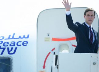 Kushner and Berkowitz nominated for Nobel Peace Prize for Abraham Accords Senior adviser to the president Jared Kushner boards El Al Flight 971 from Tel Aviv to Abu Dhabi together with the U.S.-Israeli delegation, at Ben-Gurion International Airport, Aug. 31, 2020. Photo by Tomer Neuberg/Flash90.