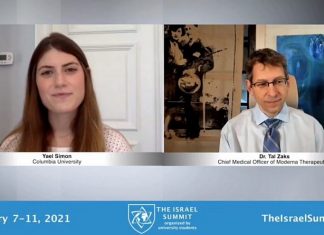 Moderna’s Tal Zaks: US-Israel exchange of ideas based on sanctity of life, belief in science Moderna CMO Tal Zaks speaking at the Birthright Excel Israel Summit virtual conference. Source: Screenshot.