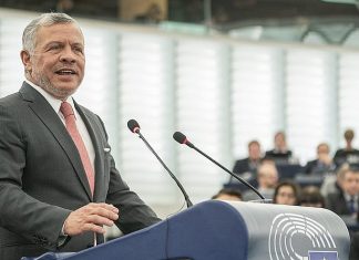 Jordan sentences two officials to 15 years for alleged plot against monarchy King Abdullah II of Jordan addresses the European Parliament in Strasbourg, France, on Jan. 15, 2020. Credit: European Parliament via Wikimedia Commons.