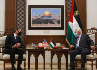 Report: Palestinians compile long list of preconditions for restarting talks with Israel Palestinian Authority leader Mahmoud Abbas meets with U.S. Secretary of State Antony Blinken in Ramallah, May 25, 2021. Photo by Flash90.