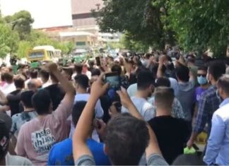 Iranians shout ‘death to the dictator’ as countrywide protests spread to Tehran Iranians take to the streets of Tehran to protest water shortages and deteriorating economic conditions, July 26, 2021. Source: Twitter.