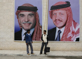 US, Israel appear moving to bolster Jordan amid concerns over economic, social stability Portraits of the late King Hussein of Jordan (left) and his son, King Abdullah. Credit: Amnat30/Shutterstock.