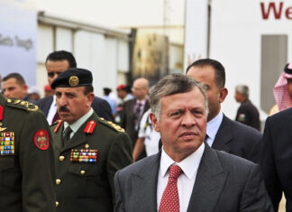 Jordan’s king reveals attack by Iranian drones amid push for more US support Abdullah II of Jordan at SOFEX conference opening in Amman, May 6, 2014. Credit: Ahmad A. Atwah/Shutterstock.