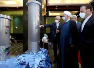 Rouhani: Israel ‘took Iran’s nuclear secrets and gave them to Trump’ Iranian President Hassan Rouhani reviews new nuclear achievements during the country’s National Nuclear Energy Day in Tehran, April 10, 2021. Credit: Iranian Presidency Office.