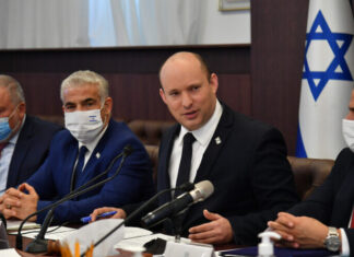 Bennett declares tackling climate a new Israeli national security interest Israeli Prime Minister Naftali Bennett leads a cabinet meeting at the Prime Minister's Office in Jerusalem, Oct. 24, 2021. Photo by Yoav Dudkevitch/Pool