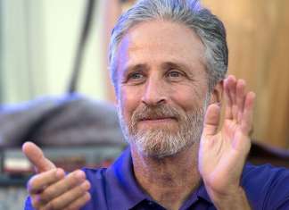 Stewart denies calling Rowling ‘anti-Semitic,’ saying goblin comments were ‘lighthearted’ Jon Stewart applauding at the 2016 Department of Defense Warrior Games, June 21, 2016. Credit: DoD via Wikimedia Commons.
