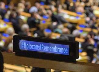 The Holocaust Remembrance Day rule that proves everyone loves dead Jews A detailed view of the United Nations Holocaust Memorial Ceremony “75 Years After Auschwitz-Holocaust Education and Remembrance for Global Justice” on the occasion of the International Day of Commemoration in Memory of the Victims of the Holocaust. Credit: U.N. Photo/Manuel Elías.