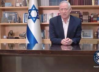 Gantz: Time for Palestinian Authority to take ‘concrete action’ against terror Israeli Defense Minister Benny Gantz speaking to the Washington Institute. Source: Screenshot.