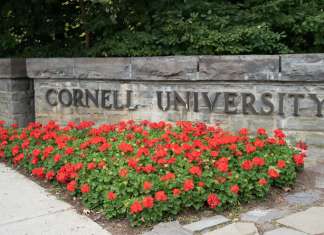New report exposes SJP’s methods of intimidating Jewish students at Cornell Entrance sign to Cornell University on College Avenue Bridge. Credit: Amy Lutz/Shutterstock.