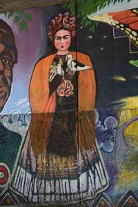 One of several murals picturing Frida Kahlo at Chicano Park