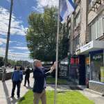 Ambassador-Michael-Brodsky-Raises-Flag-on-Israeli-Embassy-in-Ukraine