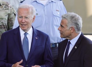 How Biden ensured his trip to the Middle East would fail U.S. President Joe Biden and Israeli Prime Minister Yair Lapid review some of Israel's air-defense systems after Biden's arrival at Ben-Gurion Airport, on July 13, 2022. Photo by Marc Israel Sellem/POOL.