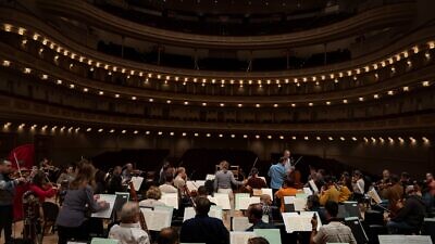 The Israel Philharmonic Orchestra rehearses before its Nov. 14 performance at Carnegie Hall. Credit: AFIPO via Twitter.