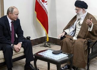 The West has finally realized there is a clear front in the battle for freedom Russian President Vladimir Putin and Iranian Supreme Leader Ayatollah Ali Khamenei. Credit: Wikimedia Commons.