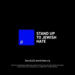 Blue square emoji symbolizes fight against antisemitism