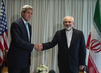 John Kerry to visit Jerusalem as part of Mideast working trip U.S. Secretary of State John Kerry meets with Iranian Foreign Minister Javad Zarif in Geneva, Switzerland, in 2015. Credit: U.S. Mission/Eric Bridiers.