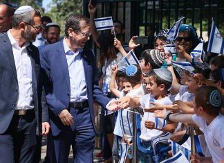 ‘The heart of the Land of Israel’: Herzog visits Binyamin region President Isaac Herzog visits the Binyamin region, May 9, 2023. Photo by Sivan Shachor/Binyamin Regional Council.