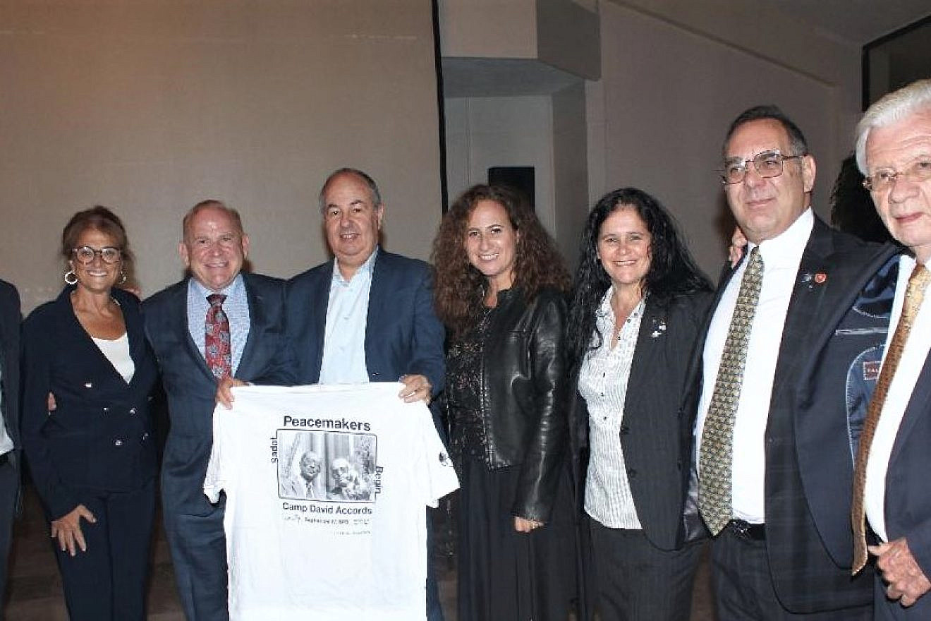 At the Mexico City screening of the documentary film “Upheaval” on former Israeli Prime Minister Menachem Begin. Credit: Courtesy.