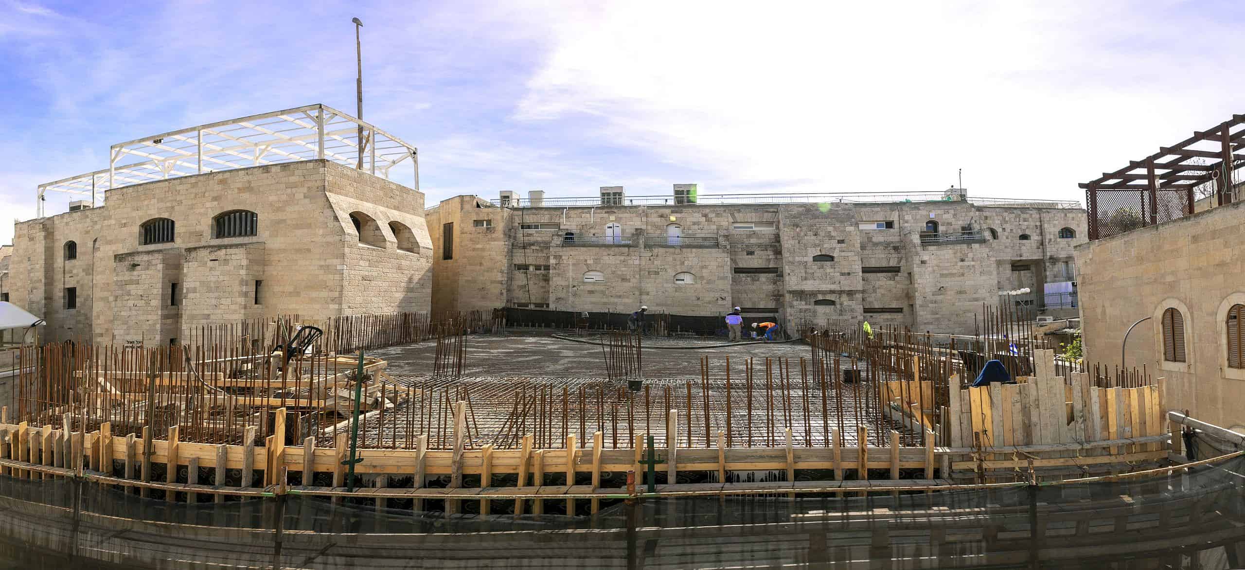 The rooftop of the Tiferet Yisrael Synagogue in the Old City of Jerusalem. Credit: Courtesy.