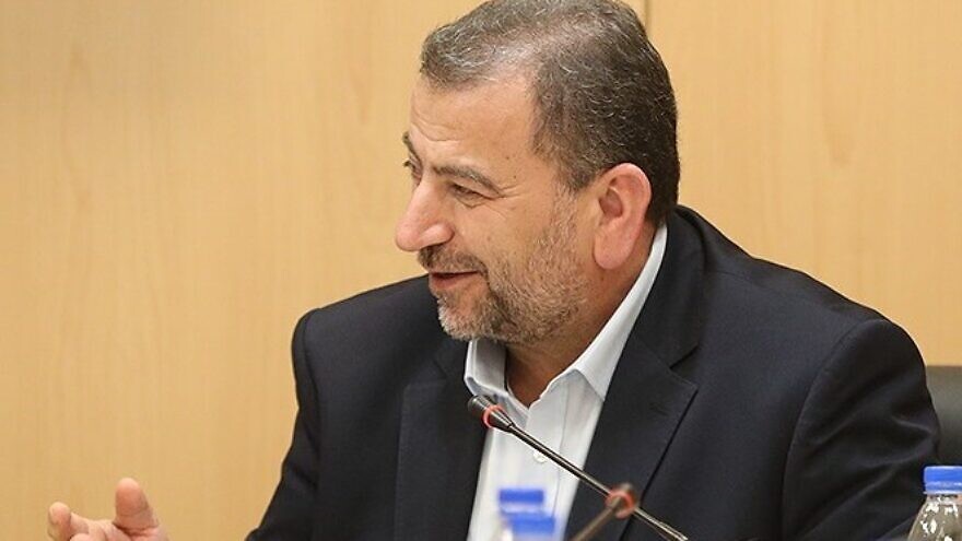 Hamas deputy head Saleh al-Arouri on Oct. 21, 2017. Credit: Tasnim News Agency via Wikimedia Commons.