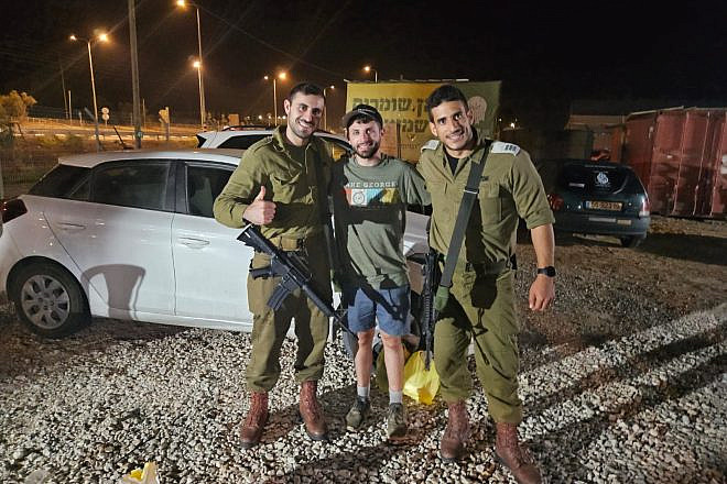 Israel Tolchinsky with some friends from the army. Photo: Courtesy.
