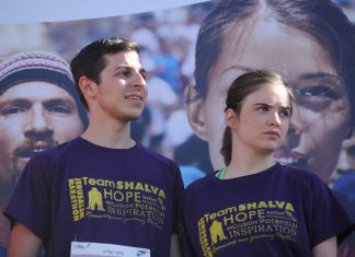 Former Hamas captive Gilad Shalit meets hostages’ families Gilad Shalit and his then-girlfriend attend the Fourth international Jerusalem Marathon on March 21, 2014. Photo by Mendy Hechtman/Flash90.