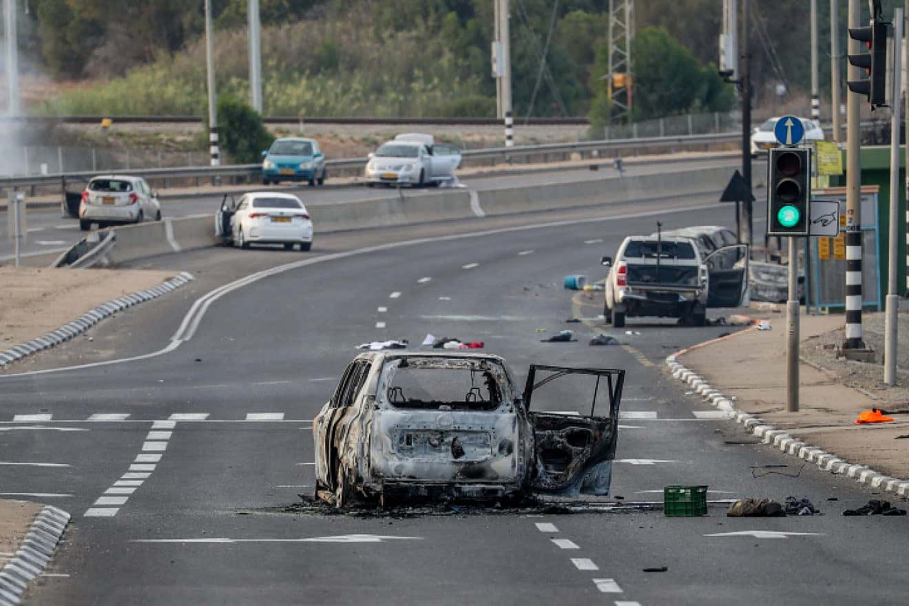 Cars After Hamas Terrorist Attacks