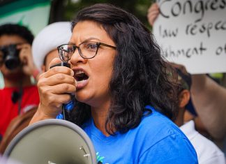 Tlaib, Cori Bush vote to allow Oct. 7 attackers into US Rashida Tlaib in 2018. Photo by Stephanie Kenner/Shutterstock.