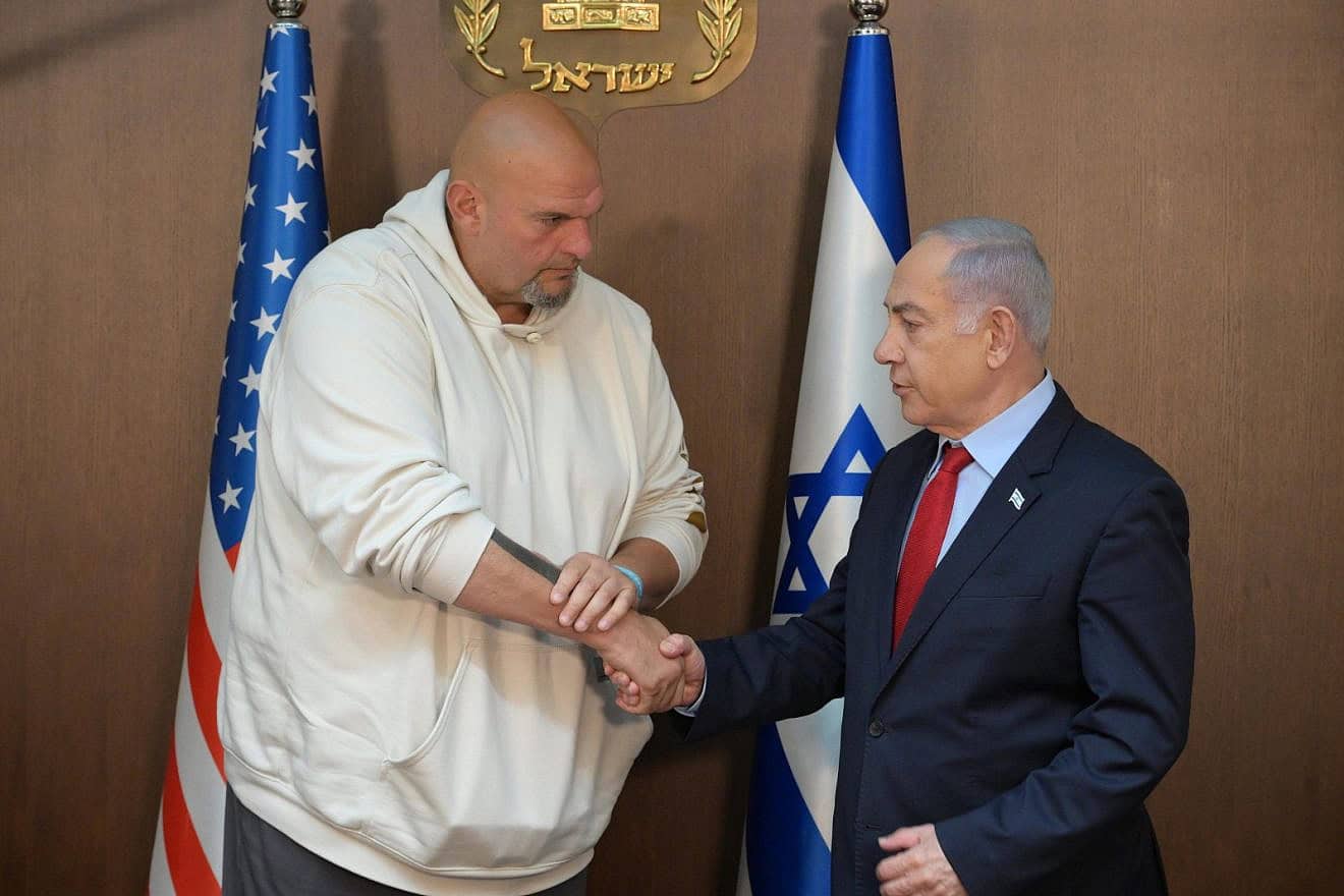 Benjamin Netanyahu and John Fetterman