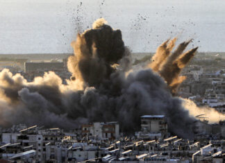 Israel strikes at heart of Hezbollah’s terror financing system A cloud of smoke erupts following an Israeli airstrike on Beirut's southern suburbs on Oct. 19, 2024. Photo by AFP via Getty Images.