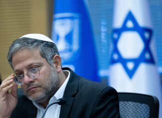 Three Palestinians charged in plot to kill Ben-Gvir, son Israeli National Security Minister Itamar Ben-Gvir attends a committee meeting at the Knesset in Jerusalem, Nov. 20, 2023. Photo by Yonatan Sindel/Flash90.