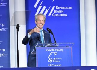 Republican Jewish Coalition ‘thrilled’ by Trump win Norm Coleman, a former U.S. senator and national board chair of the Republican Jewish Coalition, speaks at the RJC annual summit in Las Vegas on Oct. 28, 2023. Credit: Courtesy of the RJC.