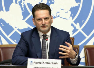 UN Watch: Former UNRWA chief hailed ‘spirit of partnership’ in meeting with terrorists UNRWA Commissioner-General Pierre Krähenbühl. Credit: U.N. TV/Multimedia.