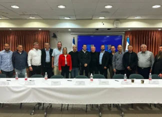 Dichter: ‘Time to apply Israeli sovereignty over Judea and Samaria’ Israeli Agriculture and Food Security Minister Avi Dichter at a rare meeting with the heads of the Yesha Council, on March 23, 2025. Credit: Yesha Council.