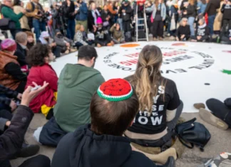 A Passover lesson for Jews who oppose Trump more than antisemitism Jews and supporters hold a Passover seder in Brooklyn, N.Y., near the home of Sen. Chuck Schumer (D-N.Y.), to protest Israel's war with Hamas in Gaza, prompted by the massacre on Oct. 7, 2023, of 1,200 people and the kidnapping of 251 others in southern Israel, April 23, 2024. Photo by Spencer Platt/Getty Images.
