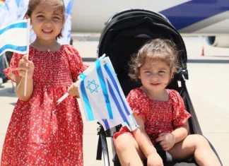110 new immigrants arrive in Israel day after Iran ceasefire Children of new immigrants at Ben Gurion Airport. Credit: Sivan Shahar/GPO, June 25, 2025.