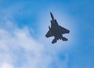 IDF hits Hezbollah terror structures in Lebanon An Israeli Air Force fighter jet flying over central Israel, June 23, 2025. Photo by Nati Shohat/Flash90.