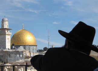Holocaust, Antisemitism, Looted Art, Argentina, Netherlands, Nazis An Orthodox Jew overlooking the Dome of the Rock in Jerusalem. Credit: neufal54/Pixabay.