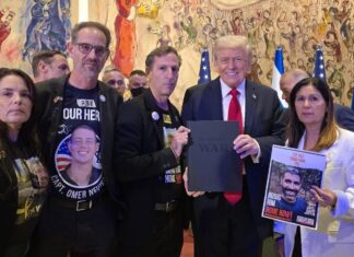 US House speaker says he, Knesset counterpart to rally for Trump Nobel U.S. President Donald Trump meets with representatives of the hostage families at the Knesset, Oct. 13, 2025. Credit: Hostages and Missing Families Forum.