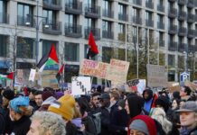 Iranian terror cell that allegedly targeted Jews arrested in Europe A pro-Palestinian rally in Berlin, Nov. 4, 2023. Credit: Streets of Berlin via Wikimedia Commons.
